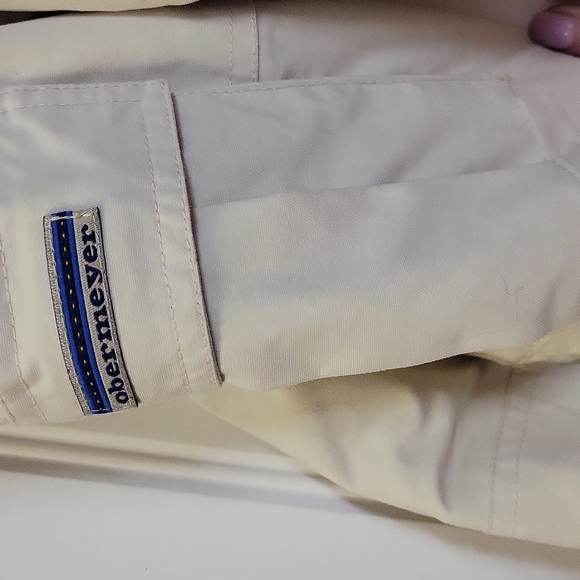 Original Obermeyer Junior's Cream Snow/Ski Cargo Pants 2 Side Pockets Size: 12 - Picture 8 of 11